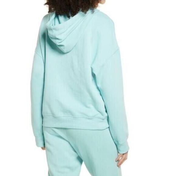 BP Gender Inclusive Graphic Hoodie In Teal Angle Painted Smiley Xsmall MSRP $49 - Picture 4 of 9